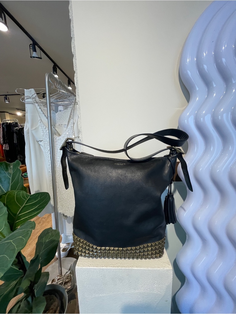 Coach Black Legacy Studded Duffle Bag